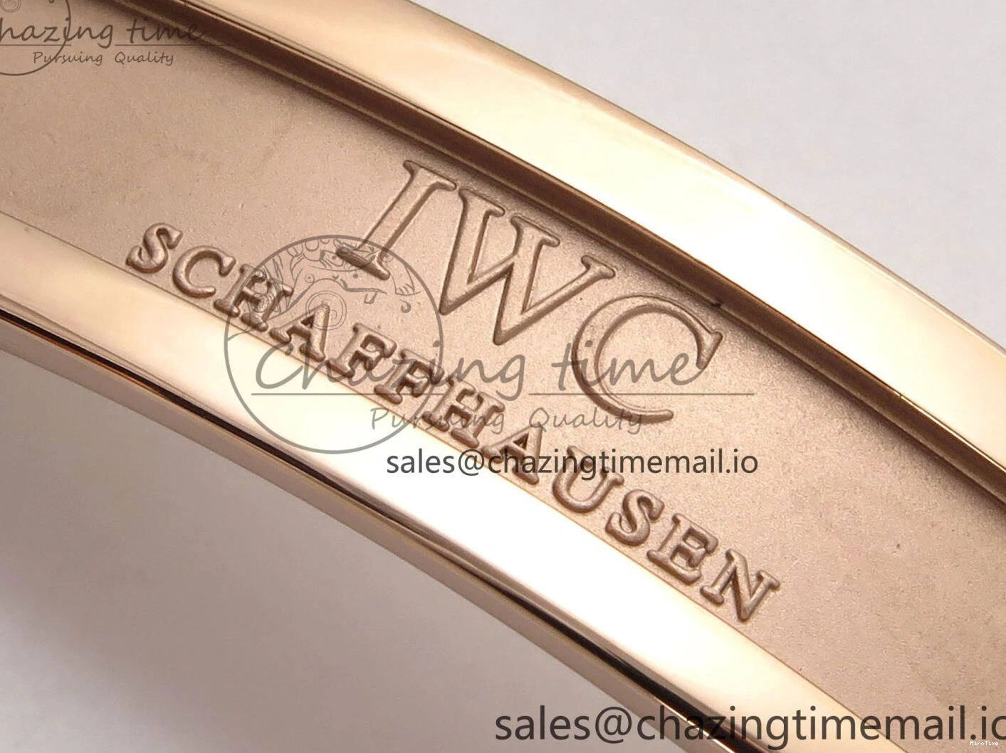 MIROTIME 0110 Portugieser Automatic 42mm RG APSF 1:1 Best Edition Black Dial on Black Leather Strap A Original 7007